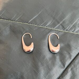 And other stories silver teardrop earrings